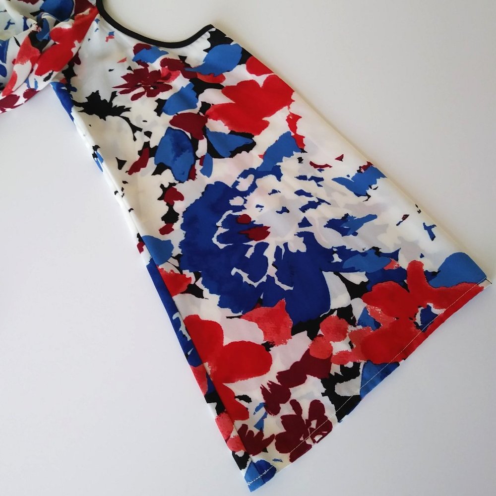 Vince Camuto Nautical Bloom Women's Cold Shoulder Multicolor Blouse Top- Size S - Picture 3 of 9